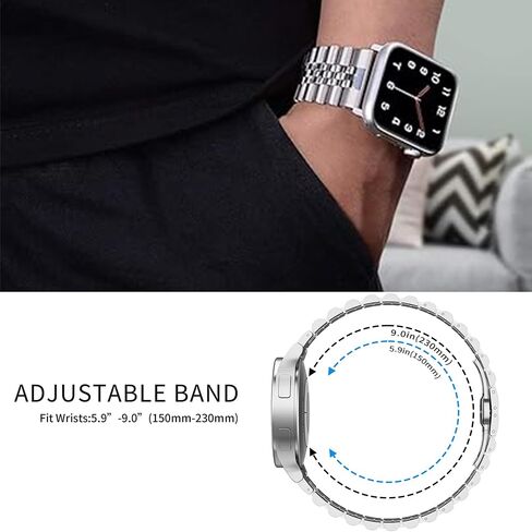 Compatible with Garmin Fenix 8 51mm Bands, 20mm, 22mm, 26mm QuickFit Solid Stainless Steel Metal Band with Butterfly Folding Clasp Link Bracelet Compatible with Enduro, Fenix, Tactix, Descent, Instinct, epix, Approach, Forerunner Series Watch in Kuwait