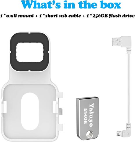 256GB USB Flash Drive and Outlet Wall Mount for Blink Sync Module 2 with Short Cable, No Messy Wires, Easy Move Mount Bracket Holder for Blink Outdoor Indoor Security Camera (1 Pack) in Saudi Arabia
