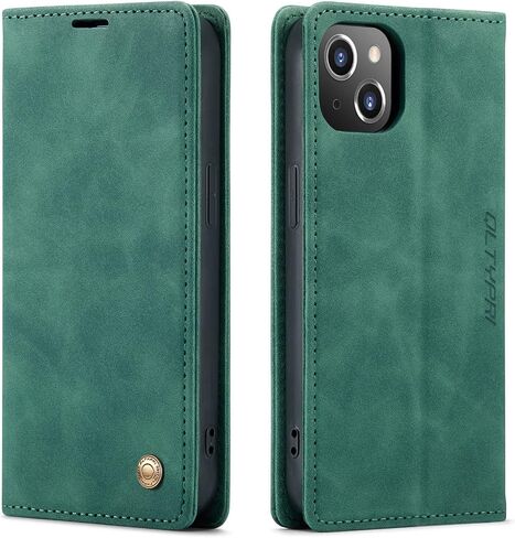 Qltypri Case for iPhone 13 Pro Max ، Slot Case Wallet Wallet Vintage Slot Kickstand Magnetic Flip Flip Folio Case Cover for iPhone 13 Pro Max (6.7 Inch) - Black in Kuwait