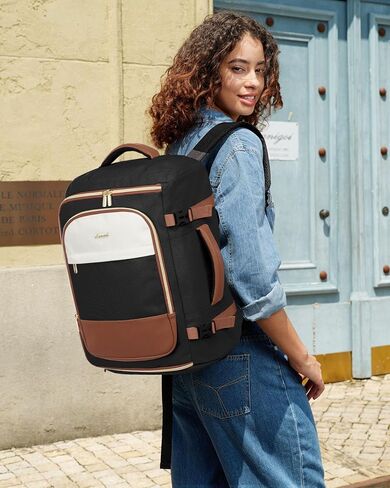 LOVEVOOK 40L Travel Backpack for Women, TSA Approved Carry On Backpack with 3 Packing Cubes, Personal Item Bag Fits 17" Laptop, Water-resistant Travel Carry On Bag for Women in Saudi Arabia