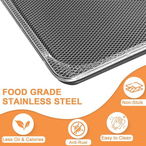 Air Fryer Tray & Basket for Ninja SP100, SP101, SP1001C, SP102 Foodi Air Fryer Replacement Parts, Nonstick Square Baking Sheet, Air Fryer Accessories for Ninja Foodi Air Fry Oven Accessories in Saudi Arabia