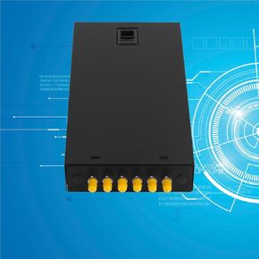 fyboptwu-6 ST-UPC Singlemode Couplers 6 Core ST Fiber Optic Box Wall Mount Fiber Enclosure with Singlemode ST UPC Kit (Includes Pigtails and Couplers)