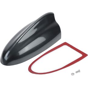Shark Fin Antenna Cover, AM/FM Signal Roof Aerial Universal for Car Auto SUV Truck Offroad ABS Material with Adhesive Base Dark Gray