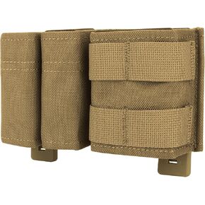 Mag Pouch 5.56mm + Double 9mm/45APC Pistol Magazine Pouches with MOLLE Tactical Belt Clips for M4 M16 AK AR Magazine Glock M1911 92F with 2 Clips