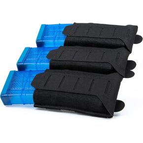Blue Force Gear MOLLE Mag Pouches, Triple Magazine Pouch, Stackable Airsoft Magazines Small Pouches - 9.25 x 5.5 x 0.13 Inches