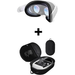APEXINNO Silicone Face Pad, Compatible with Meta/Oculus Quest 3 Accessories, Hard Shell Protective Storage case, Compatible with Meta Oculus Quest 2/3 Devices
