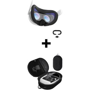 APEXINNO Silicone Face Pad Cover and Anti-Leakage Nose Pad with Meta/Oculus Quest 3 Accessories and Meta Quest 3/2 Case