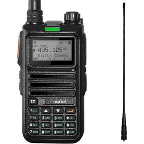 Radtel RT-4D DMR Radio 1024 Channels Walkie Talkie, Dual Band Dual Mode Analog/Digital Two Way Radio Wth Air Band Antenna