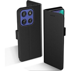 for Moto G Stylus 5G 2025 Case PU Leather Flip Cover Wallet Protector with id Holder Card Slots Magnetic Closure Protective Phone Cover for Moto G Stylus 2025 Wallet Case, Black