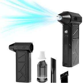 Cordless Electric Air Duster-130000 دورة في الدقيقة ، منفاخ قابل للشحن عالي السرعة ، مكنسة هواء قابلة للتعديل بأربعة سرعات لتنظيف لوحة المفاتيح ، الغبار/المطر/المطر/الثلج في الهواء الطلق