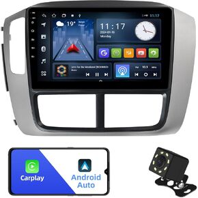 4+64G Android 13 Double Din Car Stereo for Honda Pilot 2006-2008 with 9 Inch Touchscreen Radio Built-in Wireless Carplay/Android Auto/GPS/Bluetooth/FM/AUX-in/Steering Wheel Controls