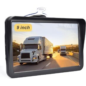 GPS Navigator for Car Truck RV, 9 inch Touch Screen Latest 2025 Map, Real Voice Spoken Turn-by-Turn Direction Reminding Navigation System for Cars, Vehicle GPS with Speed and Red Light Warning
