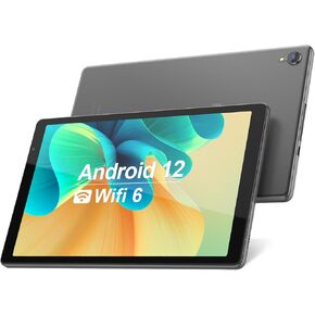 BAKEN Tablet 10 inch Android Tablets, Android 12 Tablet Quad Core Processor (2+2) 4GB RAM 32GB ROM, 1TB Expandable Tablet Computer, 6000mAh Battery, 1280 * 800 IPS Screen, Bluetooth, WiFi (Gray)