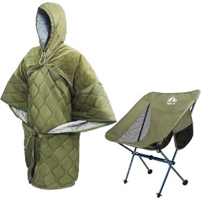 Night Cat Backpacking Chair with 4 in 1 Wearable Sleeping Bag