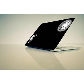 Black Colour with Moon Pattern Astronaut, Space Laptop Skin – Universal Vinyl Sticker Decal for 13.3", 14", 15", 15.4", and 15.6" Laptops – Dustproof, Waterproof, Reusable Cover (Skin 8_6)