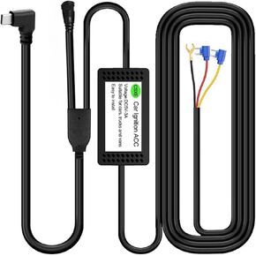 مجموعة Type-C Hardwire لـ 3 قناة Dash Cams ، DC 5V 3A Car Dash Cable ، تشمل صنابير الصمامات وأدوات التثبيت -11 قدمًا
