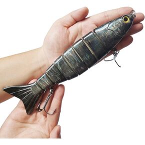 HADORAM Jointed Swimbait 10 inches Sea Fishing 8-Section Bionic Lure Simulation Bait Tuna Bait Fish Bait Simulation Fish Eight-Section Tuna