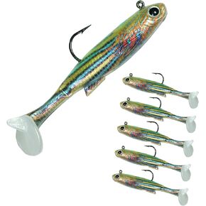 6Pcs Swim Baits for Bass Fishing,Easy Catching Lures Soft Plastic Walleye Fish Lures,Fishing Gear for Bass Trout Crappie,Paddle Tail Swimbaits Fishing Soft Plastic Lure Kit