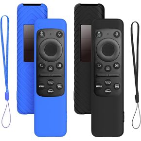 2 Pack for Samsung Remote Covers 2023 New BN59-01432J BN59-01432A BN59-01432 Smart TV Solar Panel Remote Green Cover Protector (Glow Green + Glow Blue)