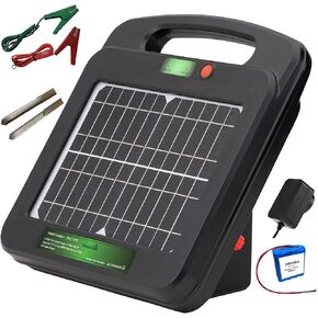 My Animal Command Solar Powered Electric Fence Charger 3 Mile 0.25 Joules Output (9-11KV) Electric Fence Energizer Containment & Protection of Livestock, Horses, Cattle Sheep, Pets Easy Installation