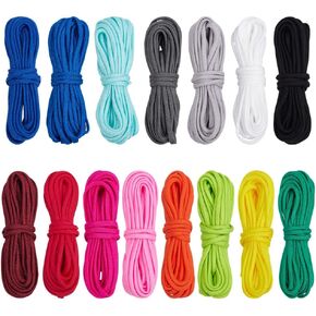 82 Yards/75M 15 Colors Parachute Rope 4mm Paracord Combo Pack Utility 7 Strand Core Nylon Outdoor Survival para Cord with Spool for Camping Fishing Tents Belts Bracelets Dog Collar Leashes