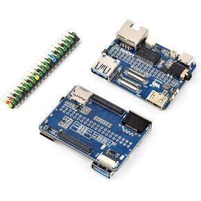 Nano Base Board Compatible with Raspberry Pi Compute Module 5 Lite/eMMC, Same Size As CM5, with Multiple Peripheral Interfaces, with USB 3.2 Gen1 Type-A, 40PIN GPIO, Dual MIPI Interfaces, Audio,etc