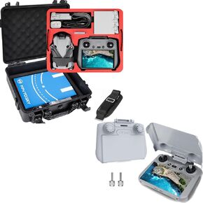 FPVtosky Dual Layer Hard Case + RC 2 Sun Hood Protectiver Cover Bundle for DJI Mini 4 Pro Drone Accessories