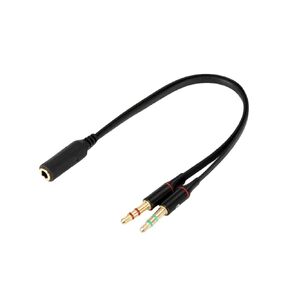 Headphone Splitter for Computer 3.5mm Mic Audio Y Splitter Cable Smartphone Headset to PC Adapter for Astro A10 A40, Turtle Beach, HyperX Cloud, SteelSeries, Sennheiser, Razer