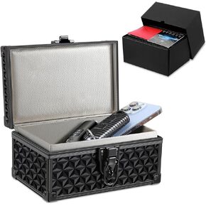 Faraday Box for Key Fob, Signal Blocking Box for Car Key Fob Protector, Keyless Entry Car Key Fob Shielding Cage (3D Black)