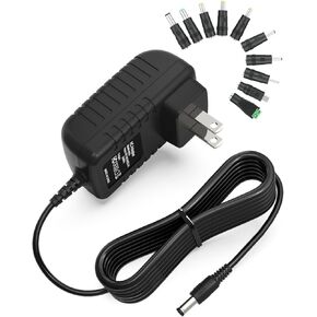 AC Adapter 9V 2A Power Supply AC110V DC9V 2000mA 1000mA 500mA Switching Power Adapter with 10 Plug adapters 4' Cord 9v Wall Charger ac dc Adapter (DC9V~2A)