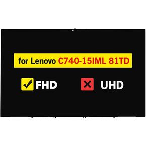 15.6" Digitizer Assembly for Lenovo Yoga C740-15IML 81TD 5D10S39585 5D10S39586 5D10T77943 ST50U37662 FHD 1920 * 1080 LCD Touch Screen Replacement