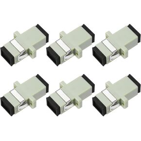 MECCANIXITY Fiber Optic Coupler SC/UPC Single Mode Simplex Fiber Optical Cable Adapter Fiber Optic Connectors for Network Internet, 6 Pack in Saudi Arabia