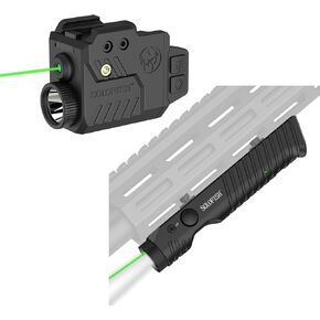 SOLOFISH 800lm Tactical Light and Green Beam, Bundle with 1450lm Flashlight and Green Beam Combo