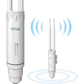 AC1200 Outdoor Weatherproof WiFi Range Extender High Power Long Range Wireless Internet Signal Extender Booster Support AP/Repeater/Router/Bridge Modes, Dual Band| 5GHz&2.4GHz| PoE Powered