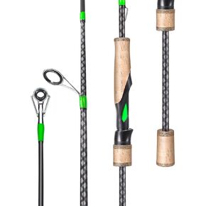 Sougayilang Fishing Rods, Graphite Spinning Rods, Lightweight 2 Pieces Cork Handle Casting
