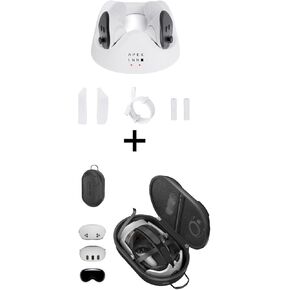 APEXINNO Compact Charging Dock for Meta Quest 3S/Quest 3,Large Carrying Case for Meta Quest 3/ Quest 3S – VR Travel Bag for Oculus Headset
