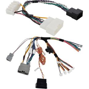 RED WOLF Car ANC Module Bypass Harness Plug Connector w/T-Harness Wiring Adapter OBD2 Plug Connector to Retain OEM Factory AMP Amplifier Fit 2007-2011 Dodge Ram Jeep Chrysler Non Factory Amp System