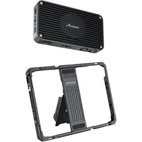 Accsoon SeeMo Pro with PowerCage II NP-F Battery Plate Adapter for iPad Pro-10inch Real-time Video Monitoring/SRT Streaming/Recording,1080P 60FPS FHD Turn ipad into a Monitor