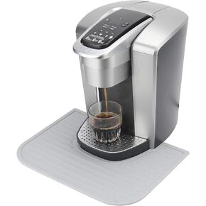 Silicone Coffee Mat for Keurig K-Elite Coffee Maker, Coffee Bar Mat for Countertop, Espresso Machine Accessories, Splash-proof, Easy to Move, Dishwasher Safe