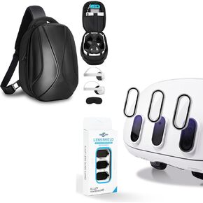 SARLAR Travel Case and Camera Lens Protector Compatible with Meta Quest 3