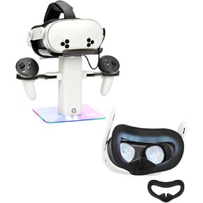 VR Silicone Face Pad and VR Stand Compatible with MetaQuest 3S