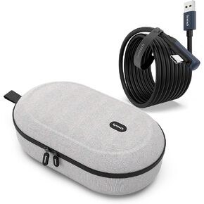 Syntech Medium Hard Carrying Case with 16FT/5M Link Cable Compatible with Oculus/Meta Quest2