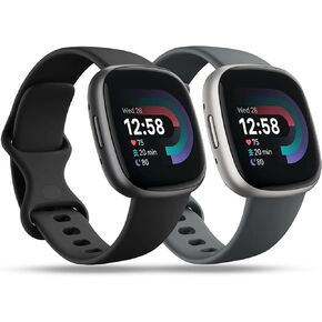 Getino Sport Band Compatible with Fitbit Versa 4 Bands/Versa 3 Bands & Fitbit Sense Bands/Sense 2 Bands for Women Men, Soft Replacement Strap Accessories for Fitbit Sense/Sense 2/Versa 4/Versa 3 Watch