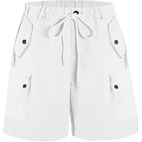 Women's 7" Hiking Cargo Shorts with Zipper Pockets Quick Dry Lightweight Shorts