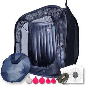 Portable Airsoft Target Tent-Black-Non Lethal with BB Trap Recycle The Ammo Indoor Outdo
