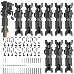 10 pcs mecha قوارب الصيد قضبان الصيد ، أنبوب حامل قضبان الصيد مثبتة على الحائط للزوارق مع البراغي ، حبال الكرة ، أنابيب تخزين قضبان الصيد للقوارب ، البرودة ، قوارب الكاياك ، قفص ، مرآب ، مقطورة ، شاحنة