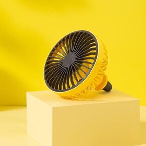 Car Cooling Fan w/USB Cable w/Night Light 3 Modes Speed Adjustable Air Conditioner Cooling Fan No Noise Black