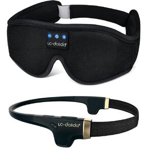 LC-dolida Sleep Mask with Bluetooth Headphones and Open Ear Headphones Wireless Bluetooth