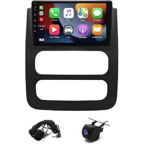 Car Stereo Fit for Dodge RAM 1500 2500 3500 2003 2004 2005 [2+32G] Wireless Carplay Android Auto Android 13 9 inch Touch Screen Car Radio FM WiFi GPS Navigation SWC Bluetooth AHD Camera Mic
