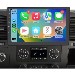 Car Radio for Chevy Silverado 2007-2013 GMC Sierra Yukon Android 13 Replacement Upgrade Stereo with CarPlay Android Auto